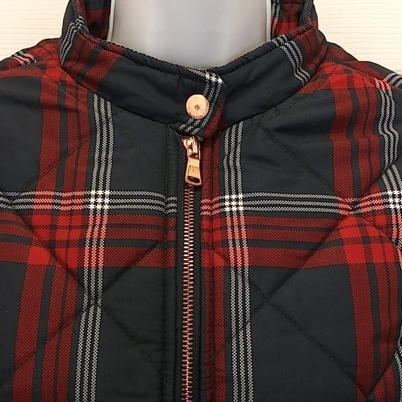 Kensie Jeans Puffy Plaid Vest - Picture 5 of 12